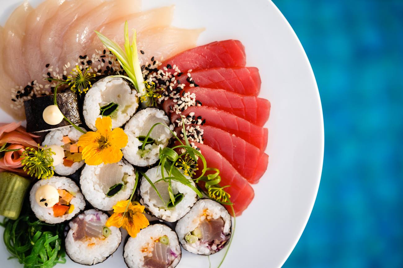Sushi and sashimi platter
